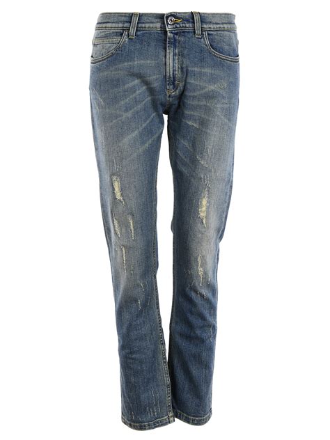 gucci jeans herren|Gucci ripped denim jeans.